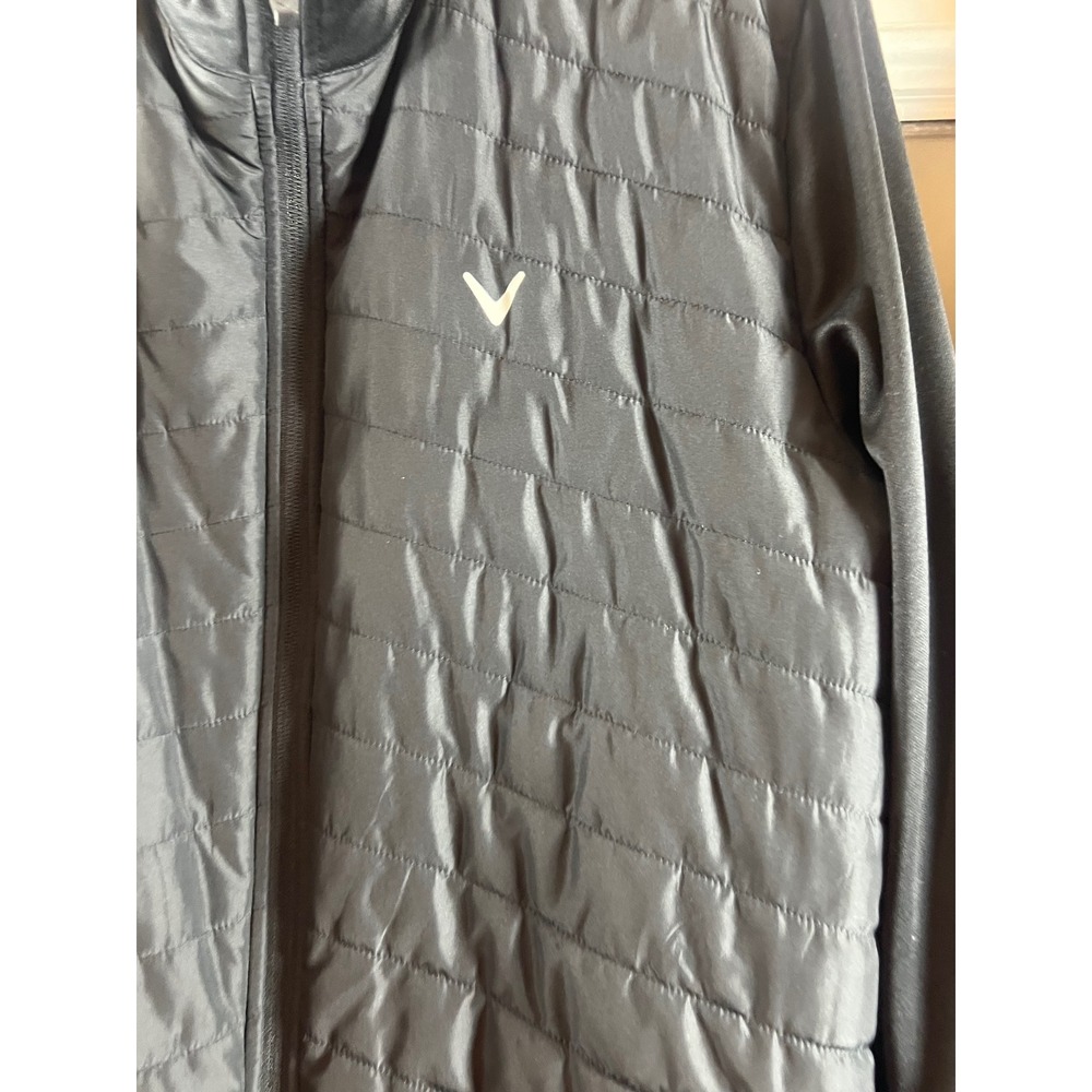 Callaway Mens Quilted Puffer Full Zip Golf Jacket Black‎ Size Large - Picture 3 of 6